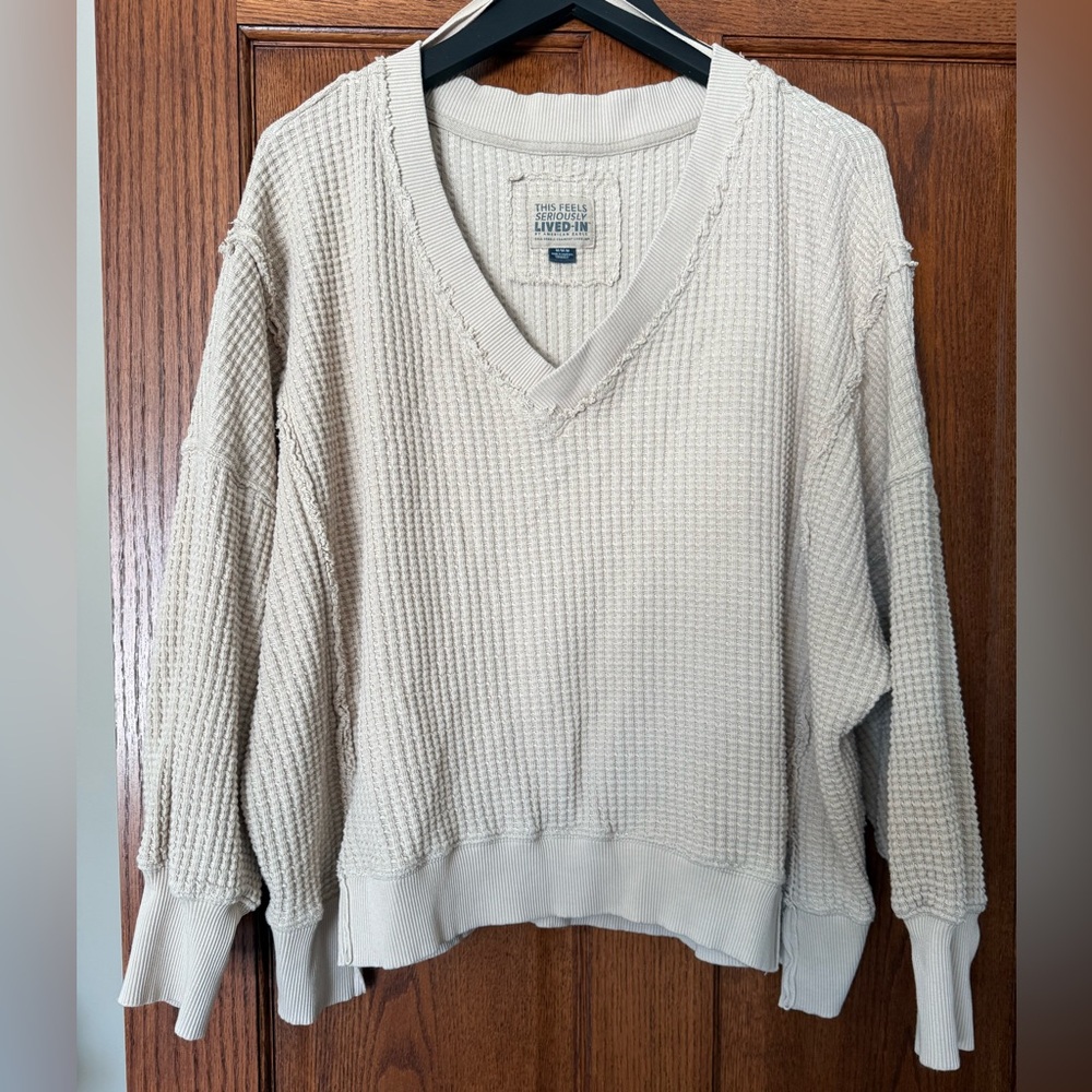 American Eagle waffle knit top
